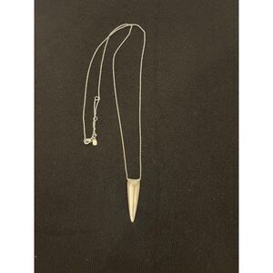 Alexis Bittar White Lucite & Silver Adjustable Long Necklace